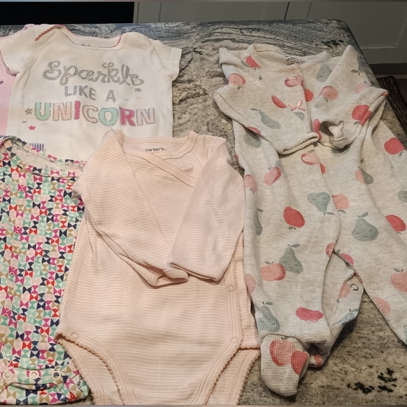 8 girls size 3-6 month onsies and sleeper - Picture 2 of 3